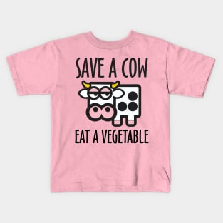 Save a Cow Eat a Vegetable Kids T-Shirt